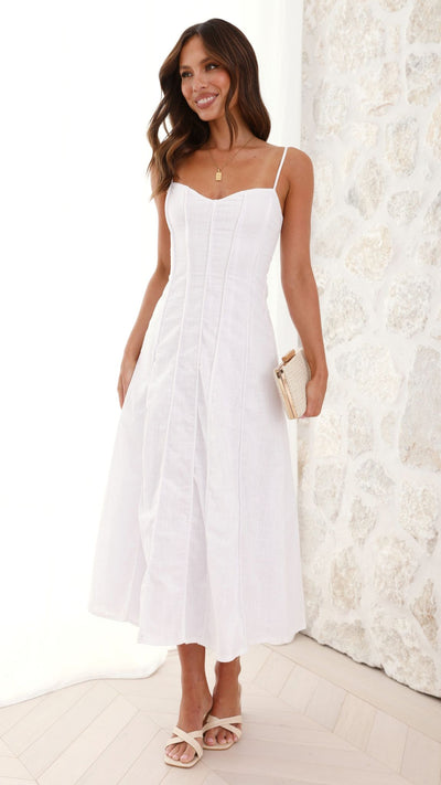 Load image into Gallery viewer, Ilenna Midi Dress - White
