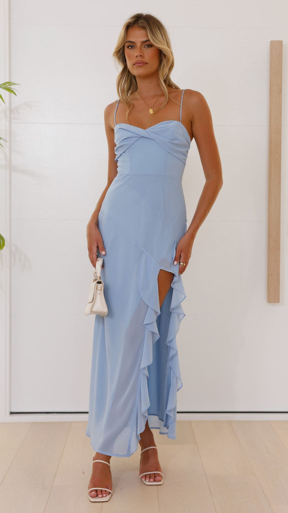 Kiyah Midi Dress - Blue