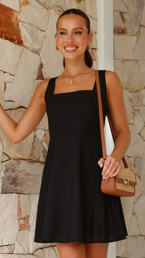 Carlita Mini Dress - Black