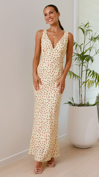 Load image into Gallery viewer, Saniah Maxi Dress - Yellow Rose
