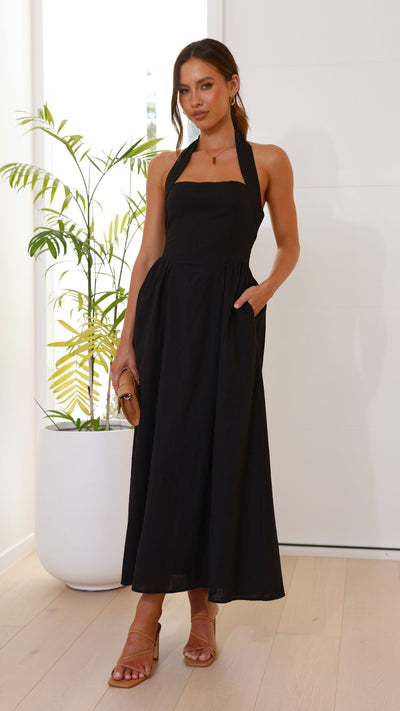 Load image into Gallery viewer, Caden Maxi Dress - Black - Billy J
