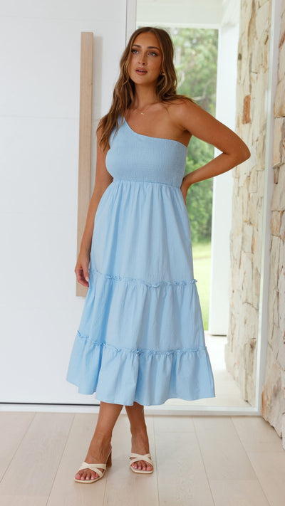 Load image into Gallery viewer, Alanna Midi Dress - Sky Blue
