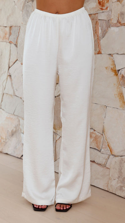 Load image into Gallery viewer, Imogen Button Pants - Cream - Billy J
