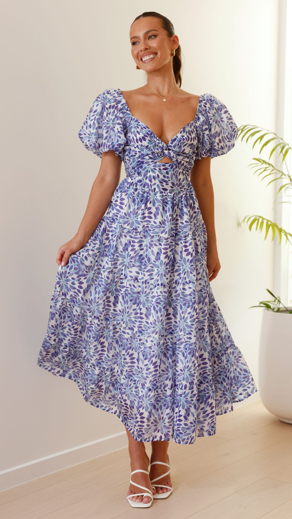 Balthazar Maxi Dress - Blue Floral