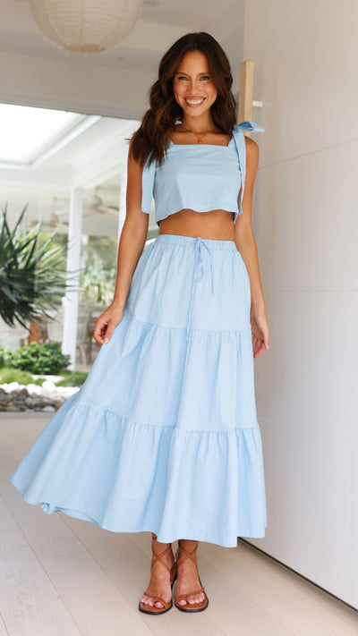 Load image into Gallery viewer, Valmai Crop Top - Sky Blue
