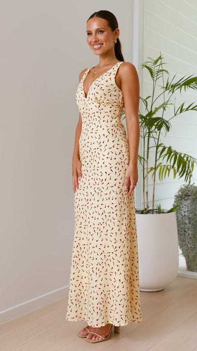 Load image into Gallery viewer, Saniah Maxi Dress - Yellow Rose

