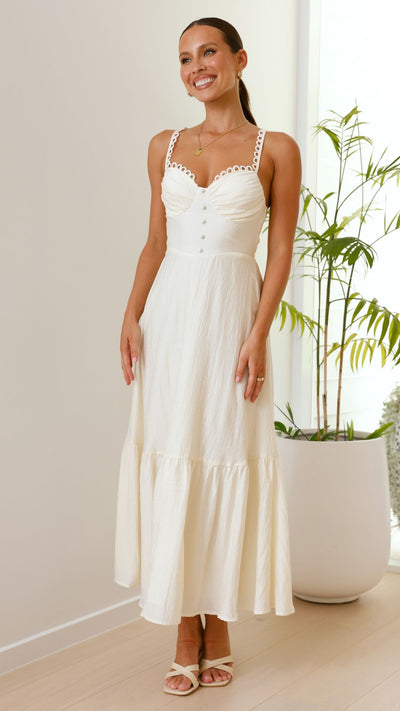 Load image into Gallery viewer, Beatrix Maxi Dress - Butter - Billy J

