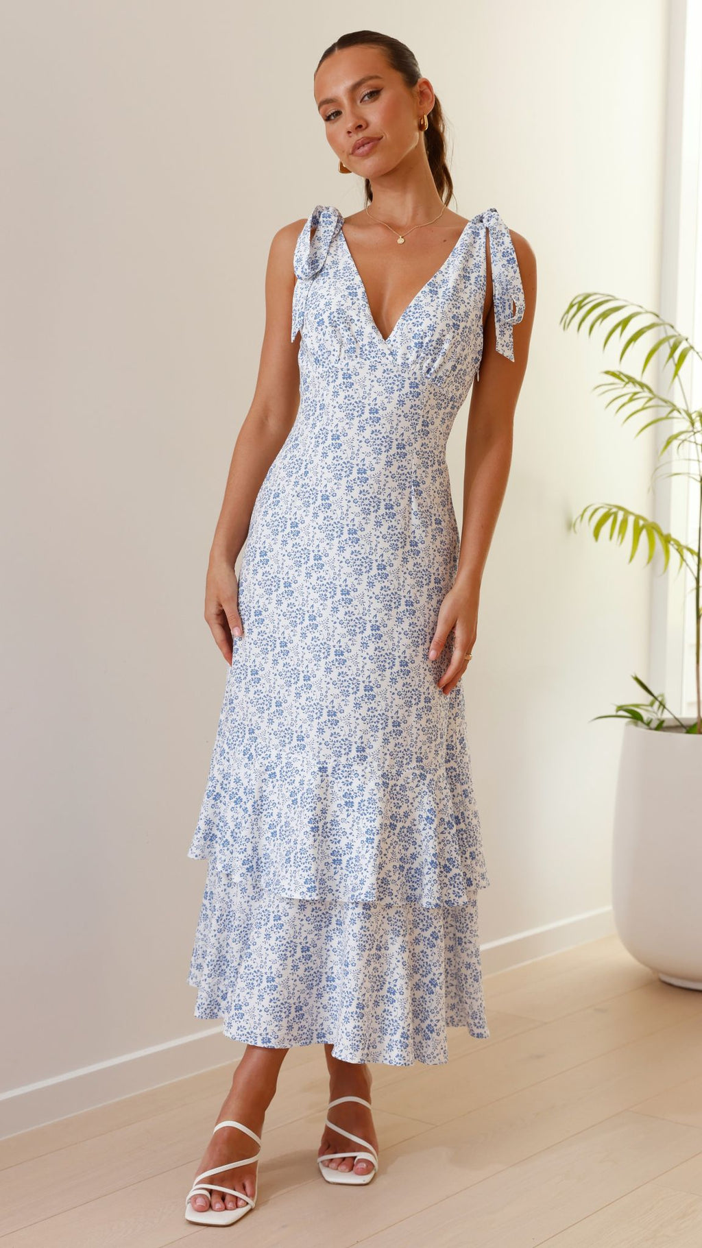 Idana Maxi Dress - Blue Floral