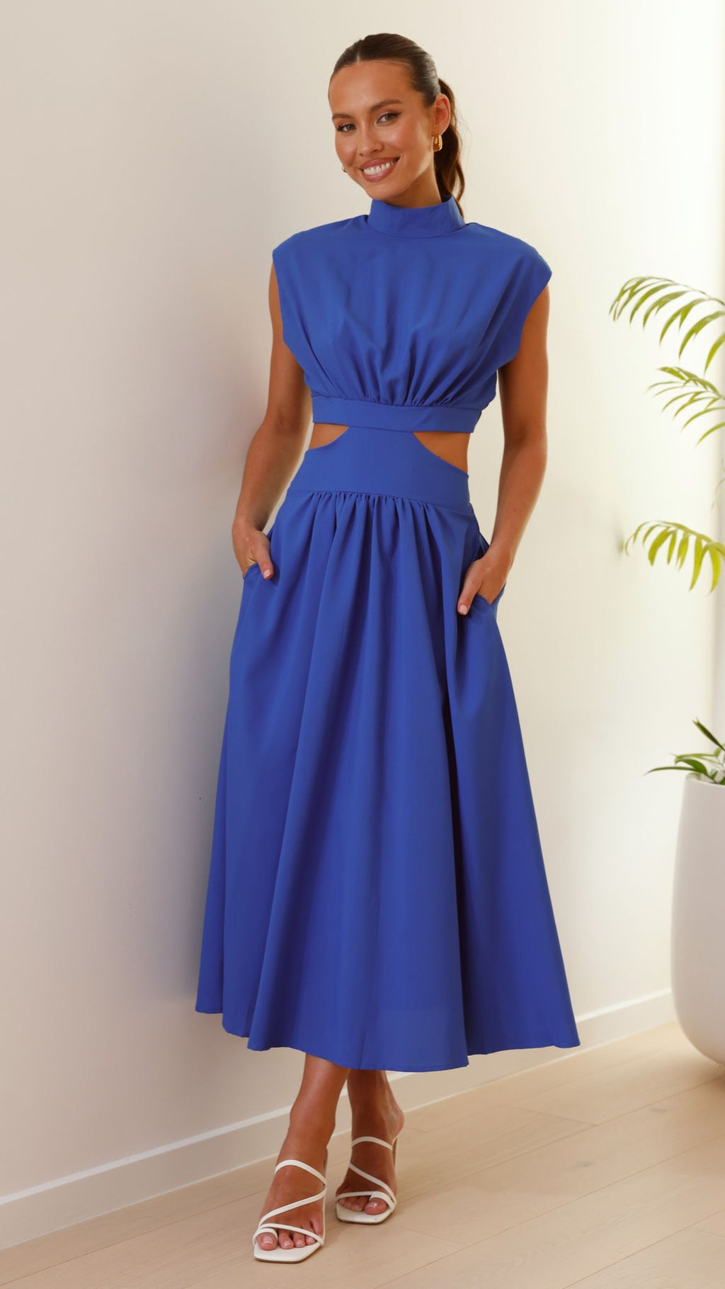 Maddison Midi Dress - Blue