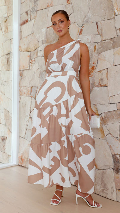 Load image into Gallery viewer, Petra Midi Dress - Beige
