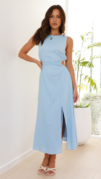 Load image into Gallery viewer, Jamila Midi Dress - Light Blue
