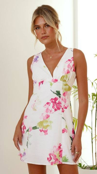 Load image into Gallery viewer, Sienna Mini Dress - Sweet Floral
