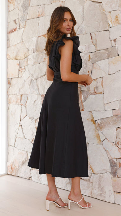 Load image into Gallery viewer, Stassie Midi Dress - Black
