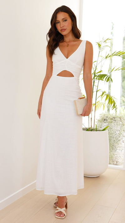 Load image into Gallery viewer, Mahalia Maxi Dress - White
