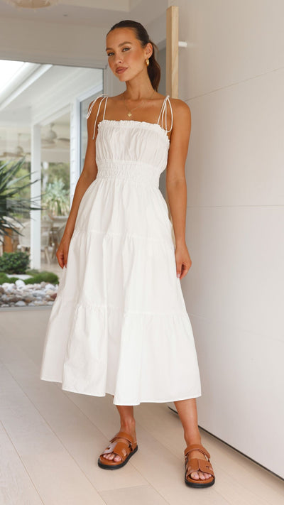 Load image into Gallery viewer, Samaya Midi Dress - White

