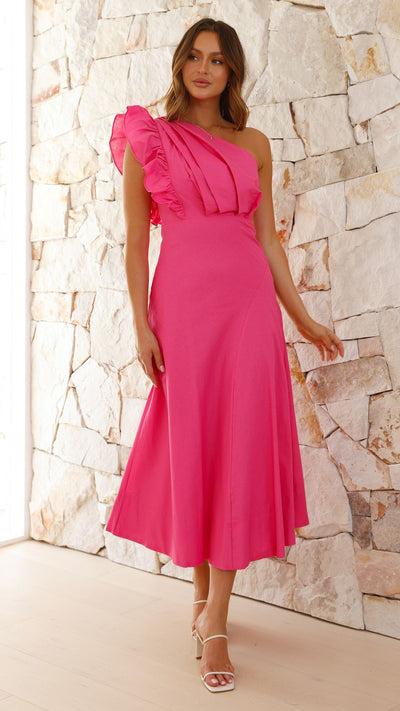 Load image into Gallery viewer, Stassie Midi Dress - Pink
