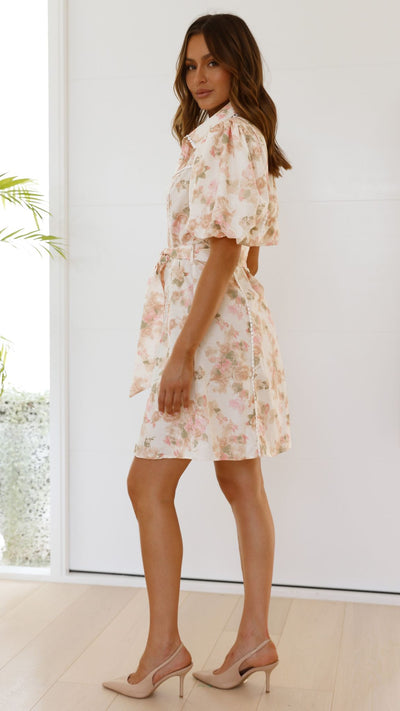Load image into Gallery viewer, Mason Mini Dress - Blossom Print - Billy J
