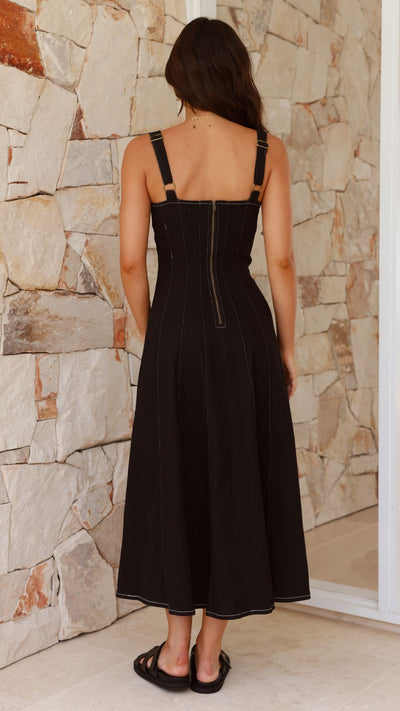 Load image into Gallery viewer, Blake Maxi Dress - Black - Billy J

