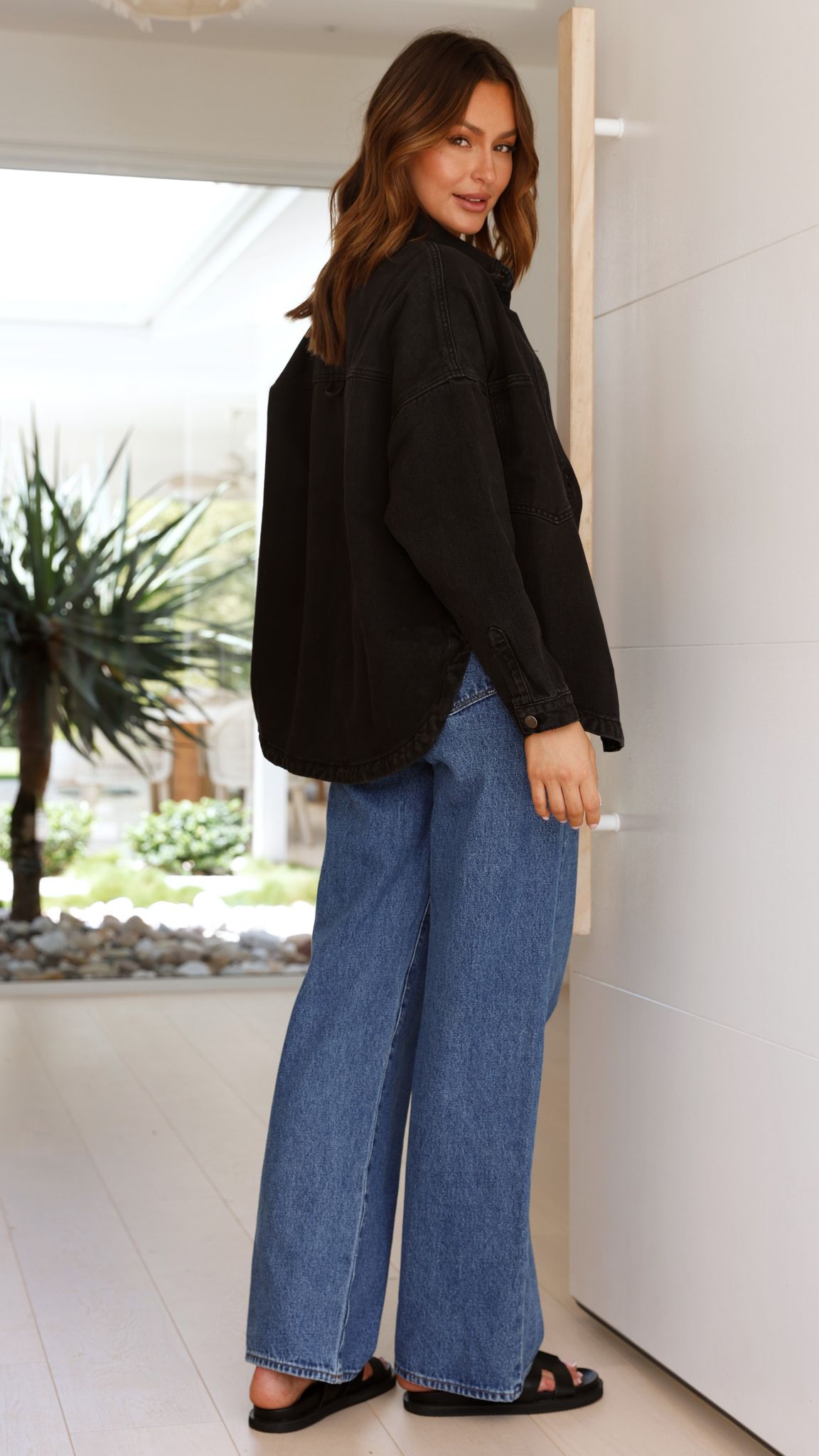 Ensley Denim Jacket - Black Denim - Billy J