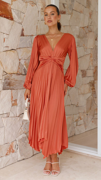 Load image into Gallery viewer, Angelina Midi Dress - Copper - Billy J
