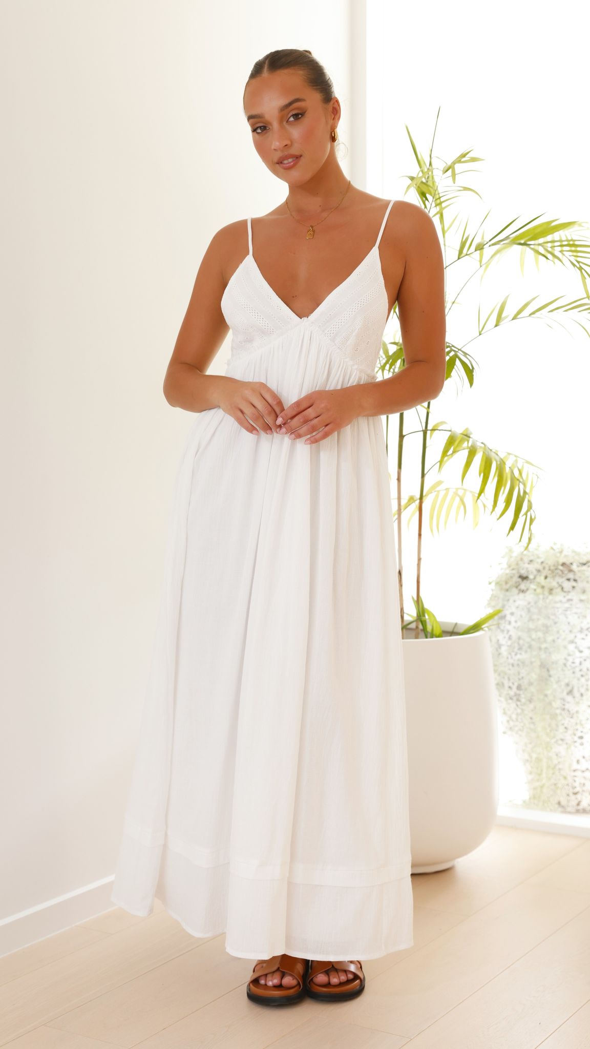 Elouise Maxi Dress - White - Billy J