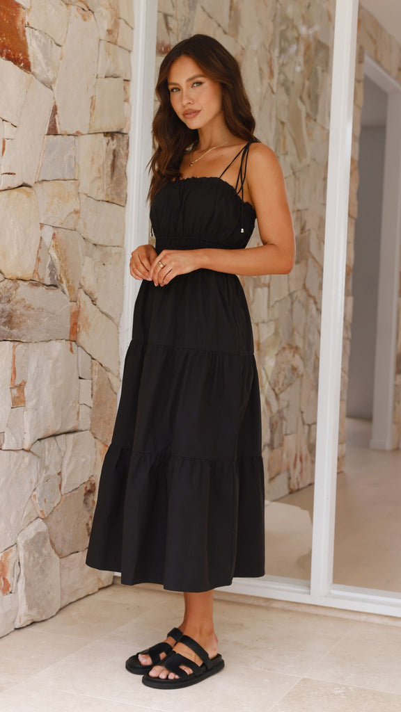 Samaya Midi Dress - Black