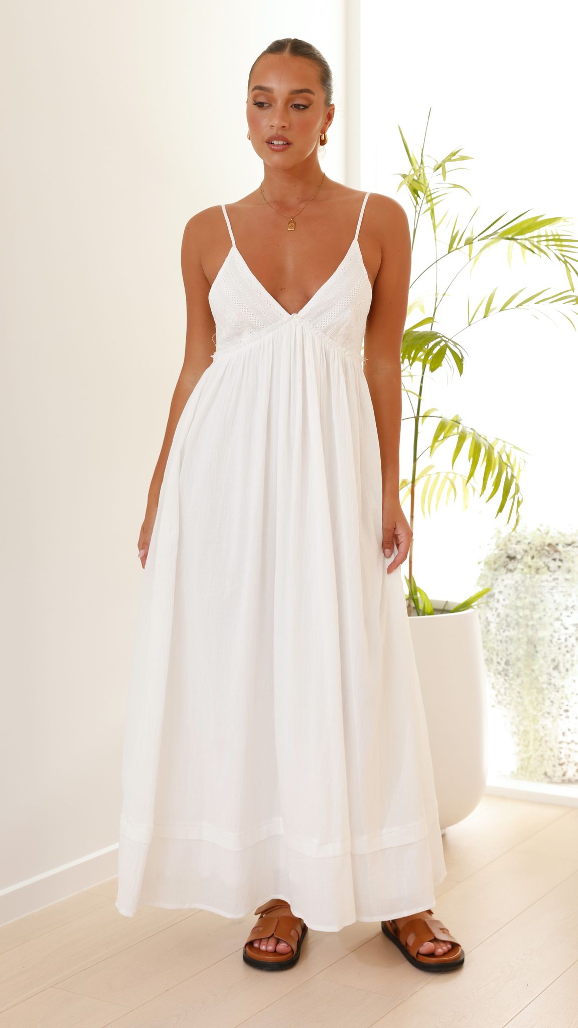 Elouise Maxi Dress - White - Billy J