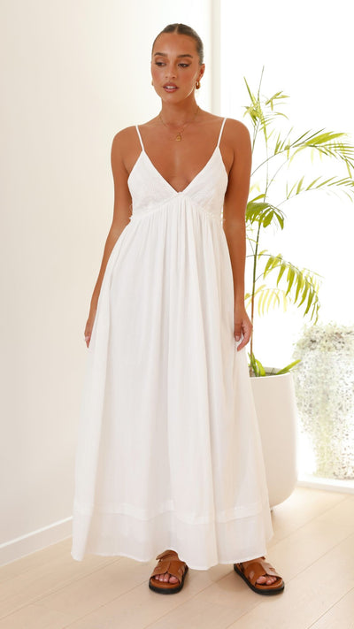 Load image into Gallery viewer, Elouise Maxi Dress - White - Billy J
