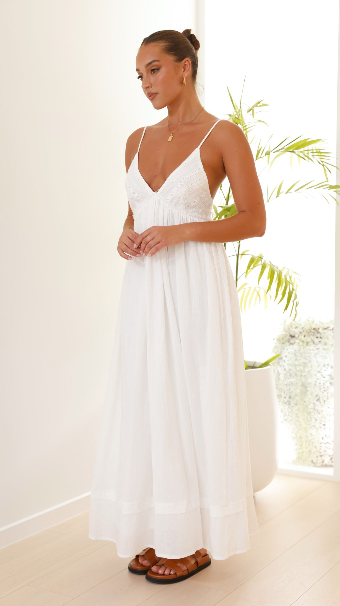 Elouise Maxi Dress - White - Billy J