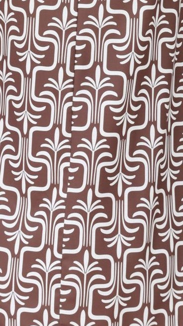 Zahari Maxi Skirt - Brown Lotus Print