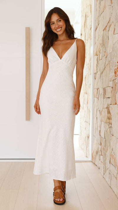 Load image into Gallery viewer, Halina Maxi Dress - White
