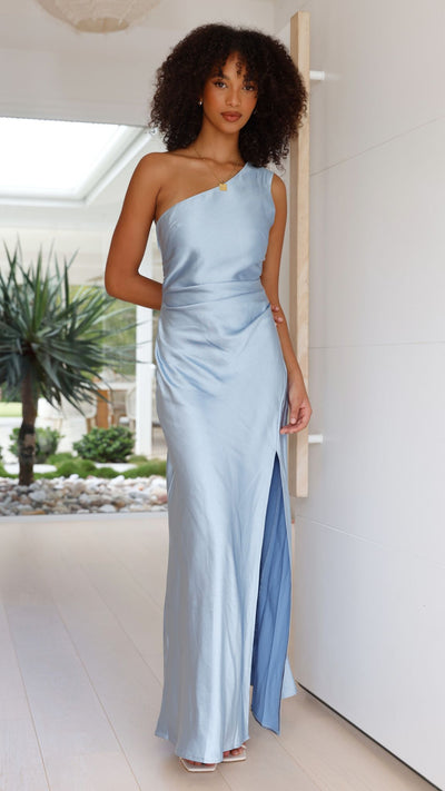 Load image into Gallery viewer, Victoria Maxi Dress - Blue - Billy J
