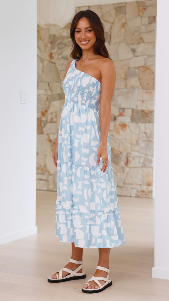 Jolina Midi Dress - Blue Alicante - Billy J