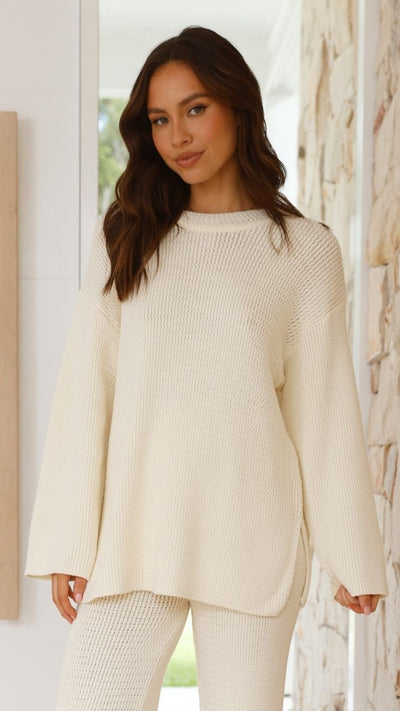 Load image into Gallery viewer, Jachai Knitted Jumper - Cream - Billy J
