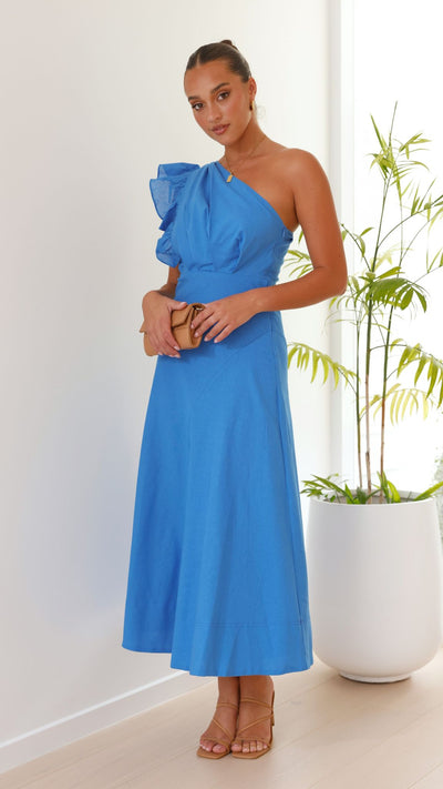 Load image into Gallery viewer, Stassie Midi Dress - Blue
