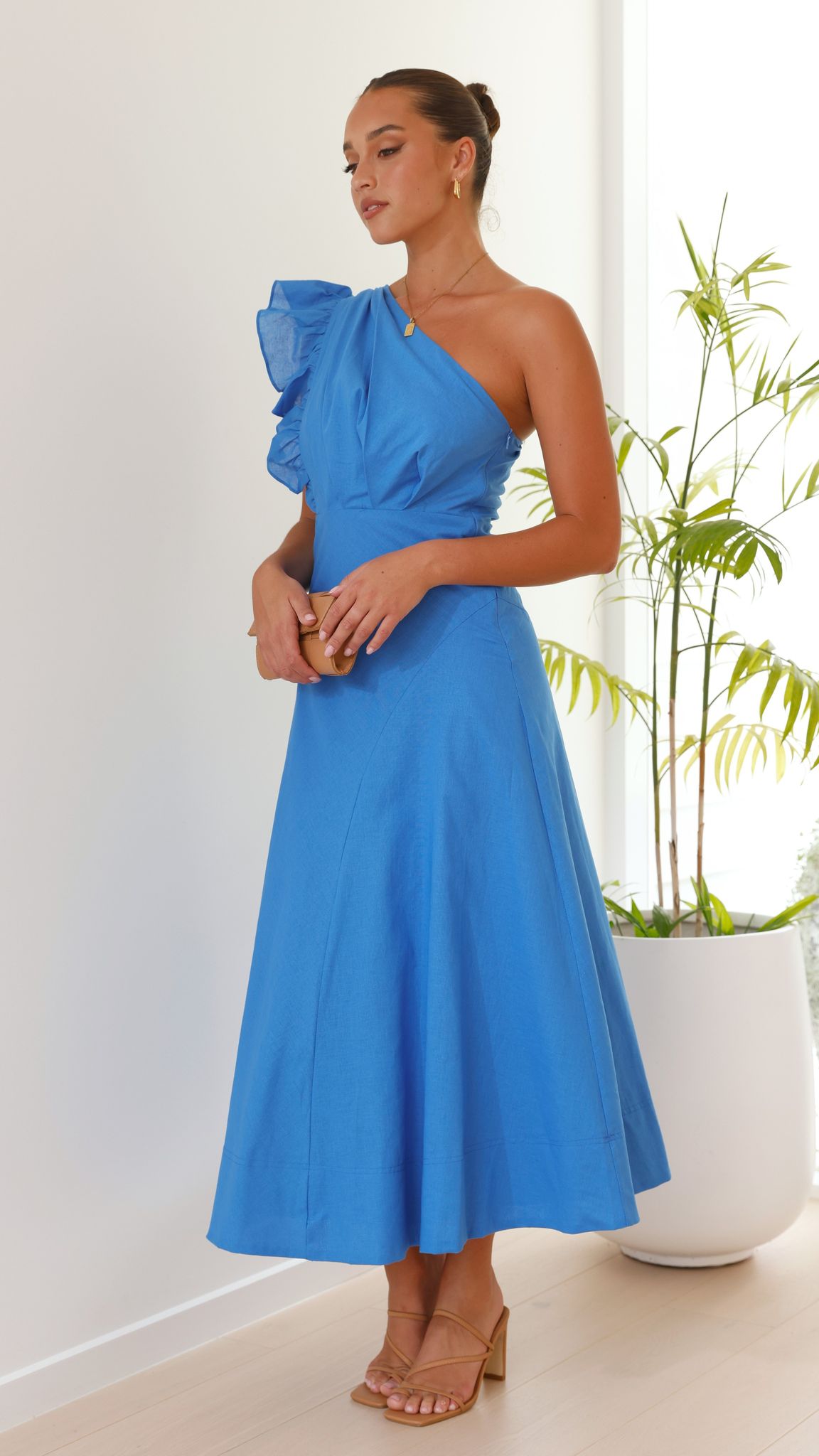 Stassie Midi Dress - Blue