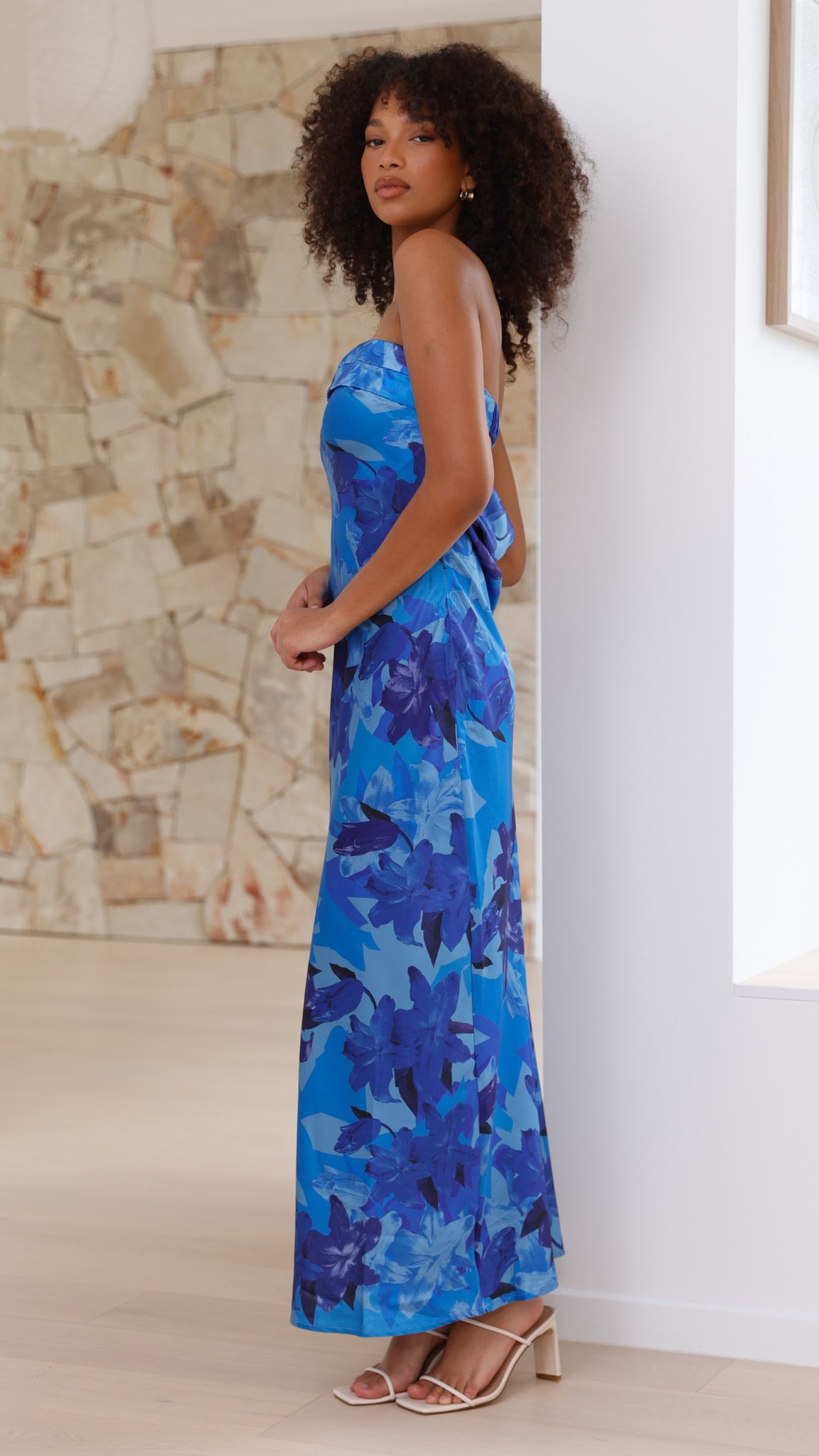 Miya Maxi Dress - Blue Floral