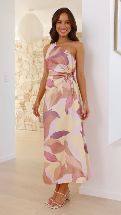 Load image into Gallery viewer, Lana Maxi Dress - Pink/Purple Floral
