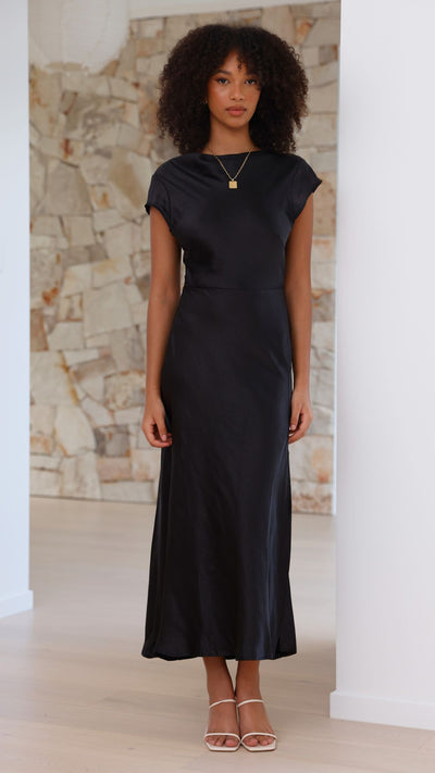 Load image into Gallery viewer, Ivana Midi Dress - Black
