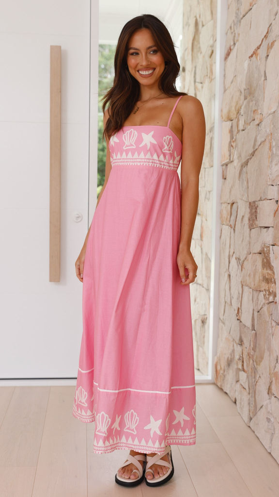 Edalene Maxi Dress - Pink Shell Collection - Billy J