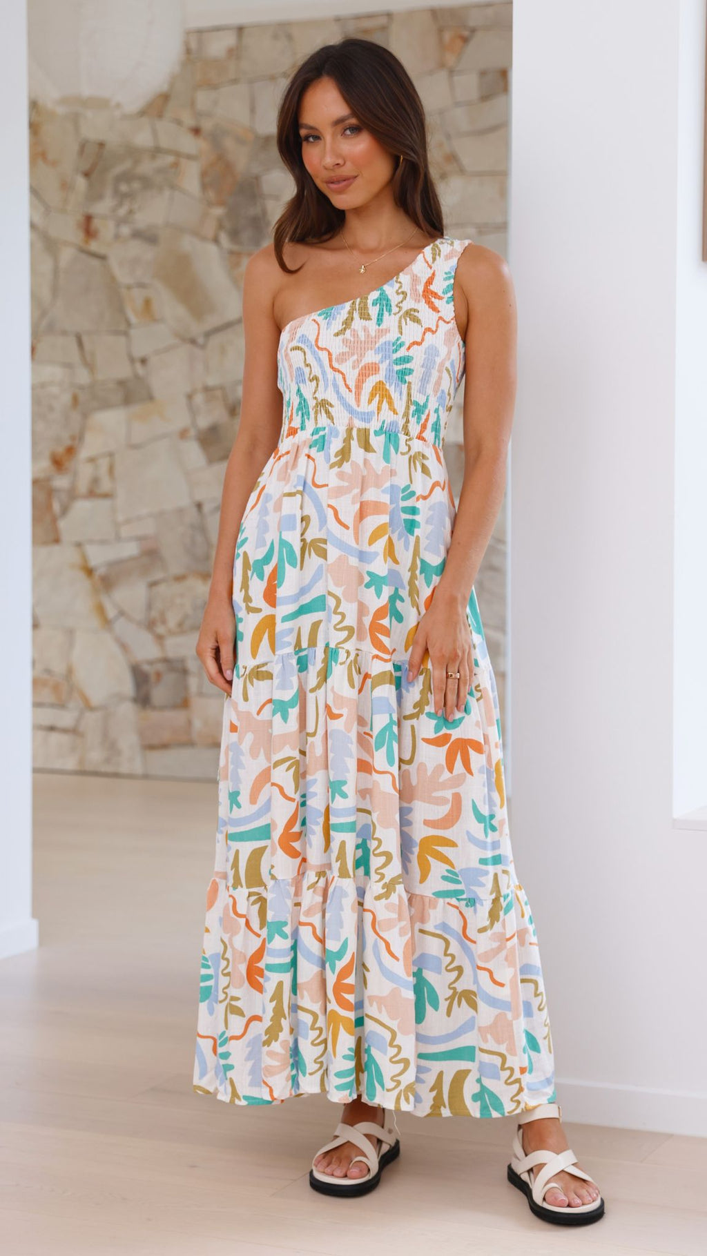 Jaci Midi Dress - Tierra Print - Billy J