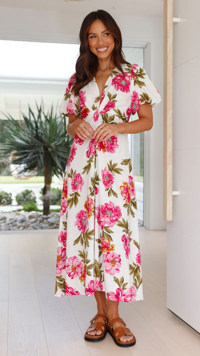 Load image into Gallery viewer, Blaire Midi Dress - Bonita Floral - Billy J
