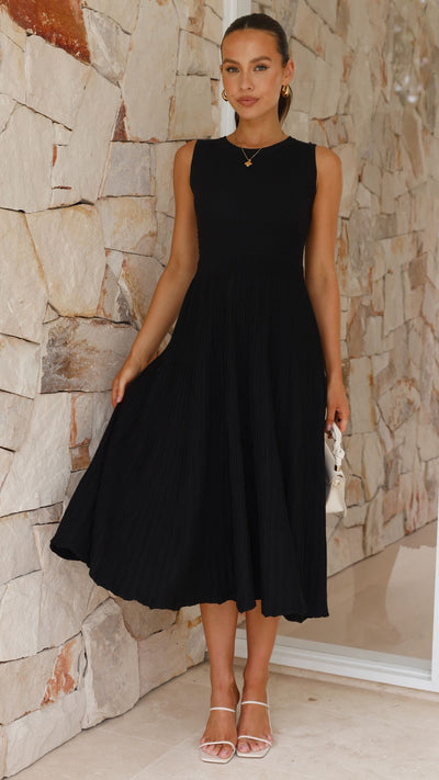 Load image into Gallery viewer, Kaida Midi Dress - Black
