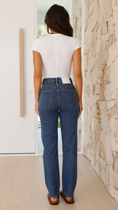 Load image into Gallery viewer, Organic Straight Leg Jean - Vintage Blue - Billy J
