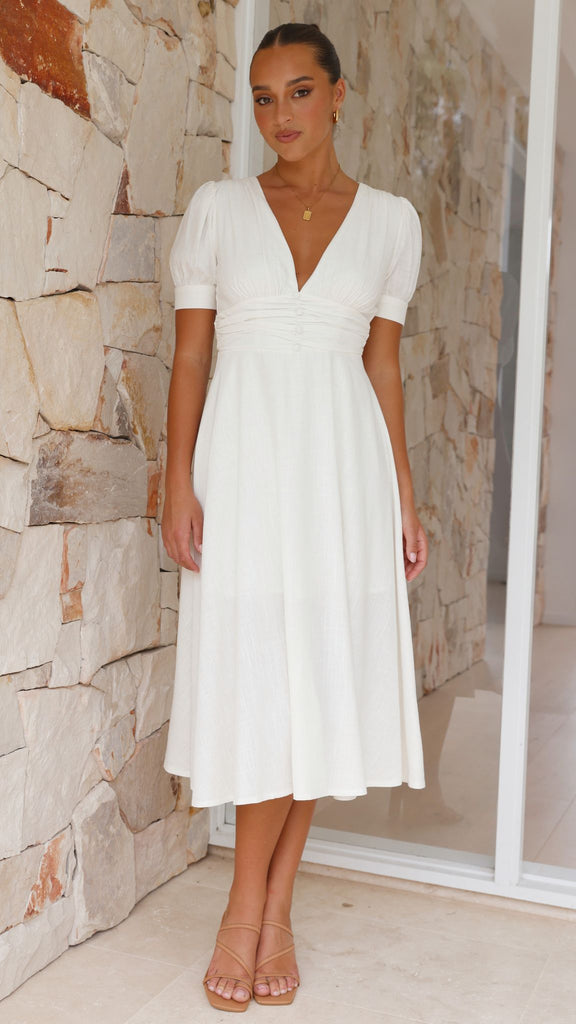 Idella Midi Dress - White