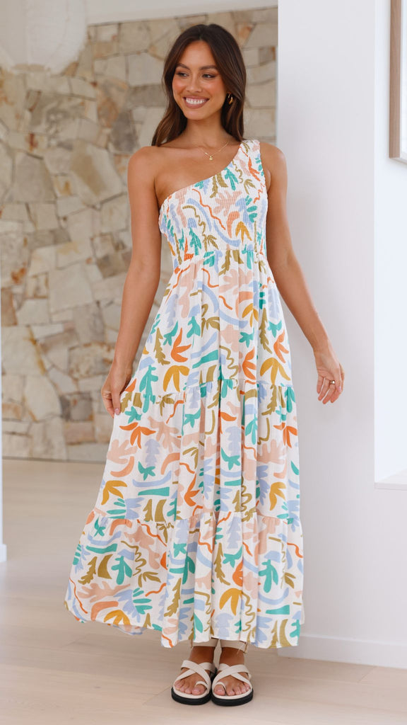 Jaci Midi Dress - Tierra Print - Billy J