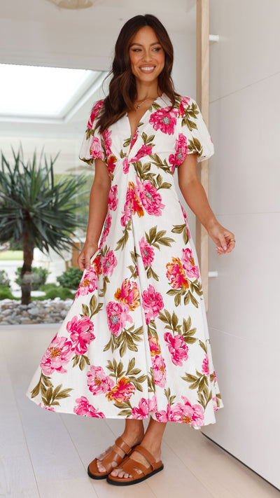 Load image into Gallery viewer, Blaire Midi Dress - Bonita Floral - Billy J
