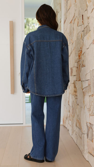 Load image into Gallery viewer, Organic Denim Jacket - Vintage Blue - Billy J
