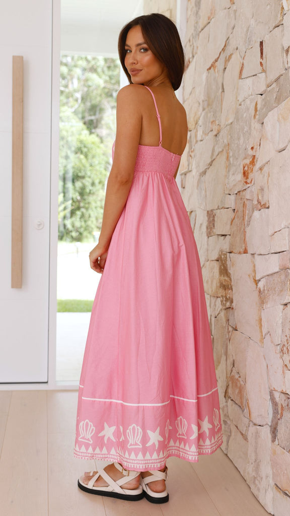 Edalene Maxi Dress - Pink Shell Collection - Billy J