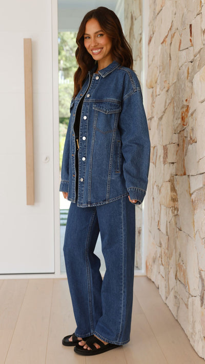 Load image into Gallery viewer, Organic Relaxed Leg Jean - Vintage Blue - Billy J
